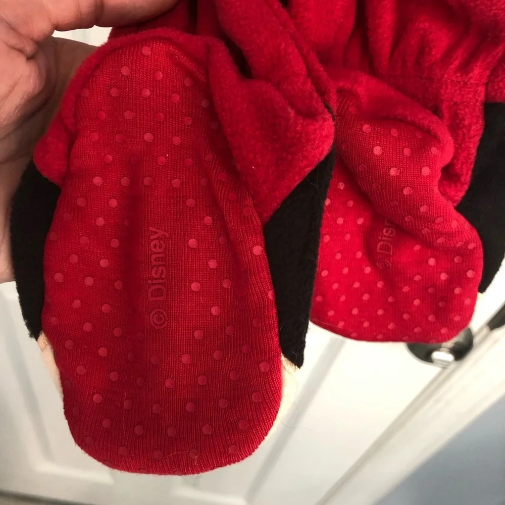 Disney 6-9 mo Mickey Minnie Baby My 1st Christmas Sleeper PJs Footie one piece
